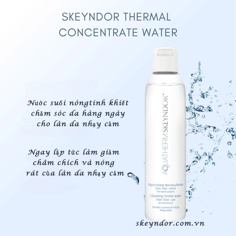 Skeyndor Aquatherm Thermal Concentrate Water _ Xịt khoáng làm dịu và phục hồi da khô kích ứng nhạy cảm